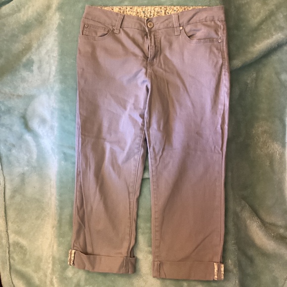 Women’s Faded Glory Capris Capri Size 10 Gray - Picture 1 of 4